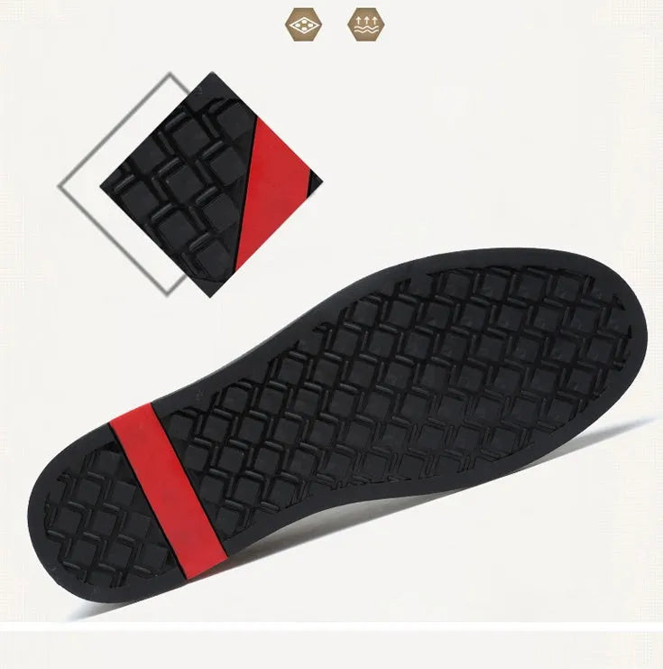 SOLEY men's genuine leather lace-up sneakers with rubber outsole, shown in a casual style.
