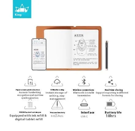 Huion Note X10 smart digital book notepad in elk brown with PW320 pen and magnetic pencil case