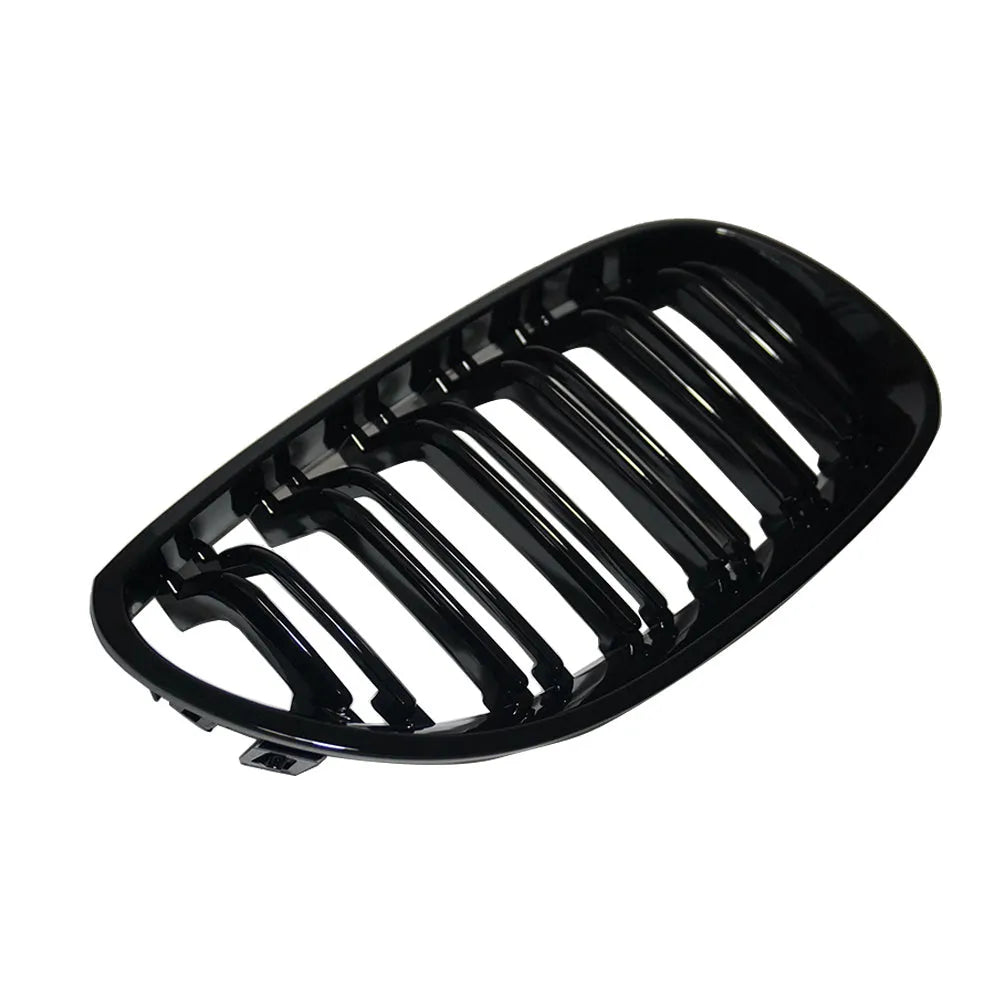Black carbon fibre style front grille for BMW 5-Series E60 E66 models 2004-2009