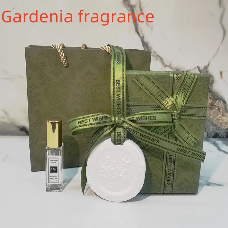 Car aromatherapy fragrant stone pendant with essential oil bottle in gift box