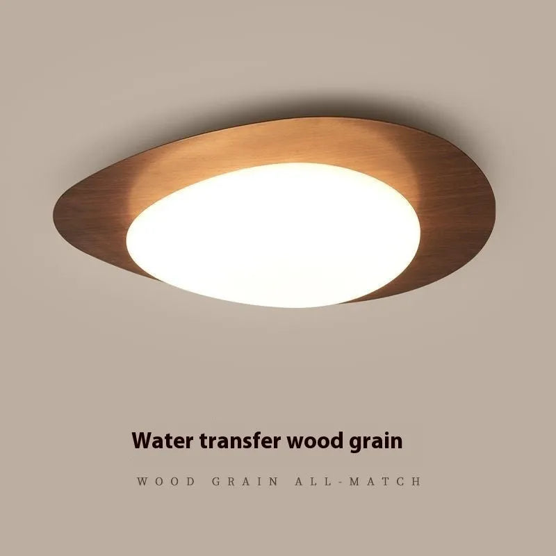 New Chinese style iron ceiling lamp with acrylic shade for bedroom, shown in log colour finish.