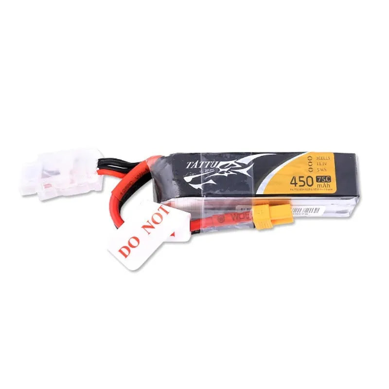 Tattu 450mAh 75C 14.8V soft bag lithium battery with XT30 connector for FPV drone