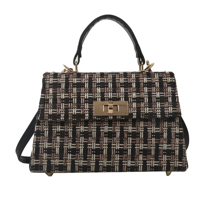 Casual PU crossbody shoulder bag with polyester lining, shown in black, white, blue and red colour options