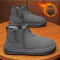 Winter fleece snow boots for men round toe ankle boots artificial PU PVC outsole black colour sleeve style