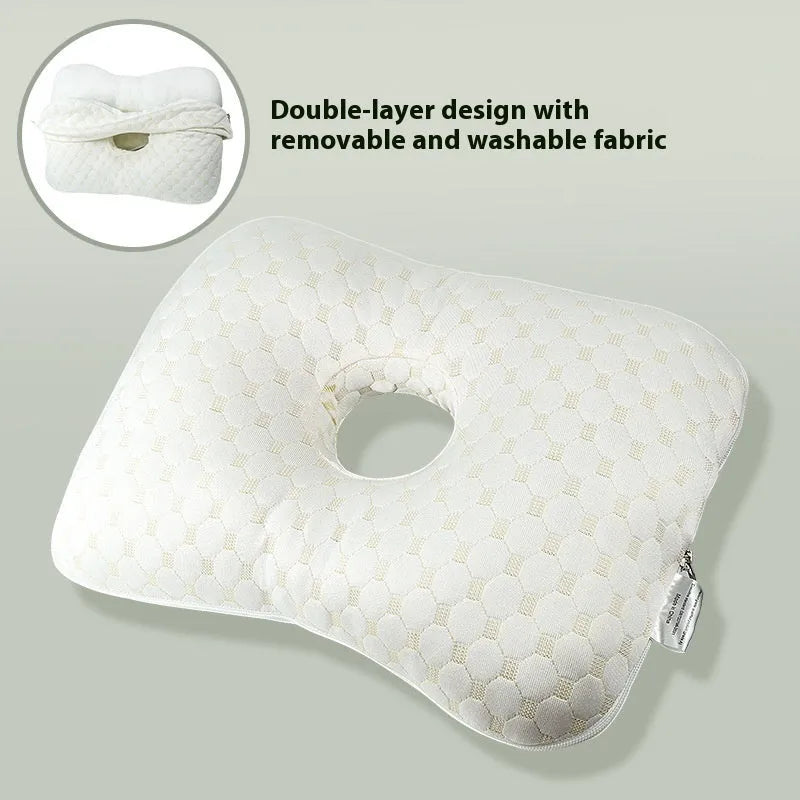 Beauty salon single hole ear pillow in New Chinese style with a detachable cover.
