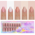 Box of nude-coloured seamless removable nail stickers for ladies, showing ultra-thin design.