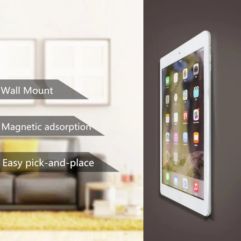 Magnetic tablet holder with twelve colour options compatible with Apple iPad Pro and Air tablets
