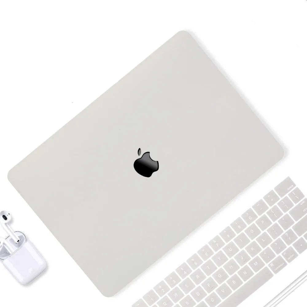 Thin MacBook protective shell case with mini buckle, available in various colours, compatible with multiple MacBook models.