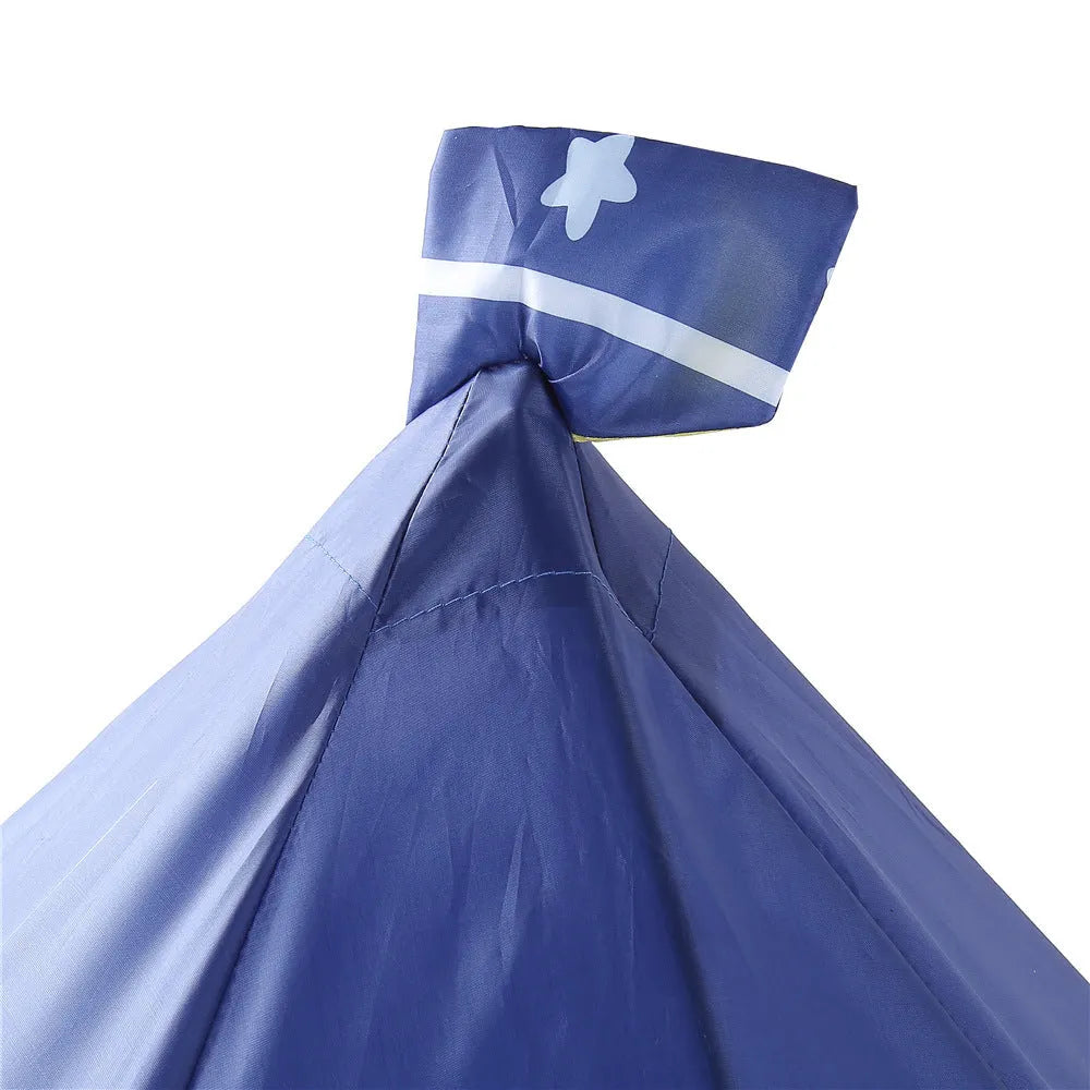 Foldable castle play tent for children with zipper carry bag – blue colour option