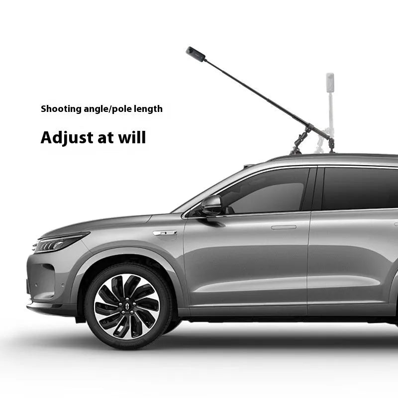 Suction cup bracket with 1.2m extension rod for Insta360 camera mounted on car roof