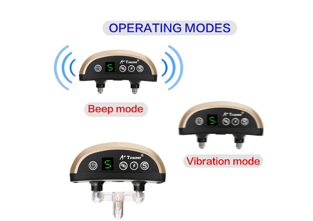 Digital dog bark training collar with LCD screen on adjustable reflective strap, showing black colour option.