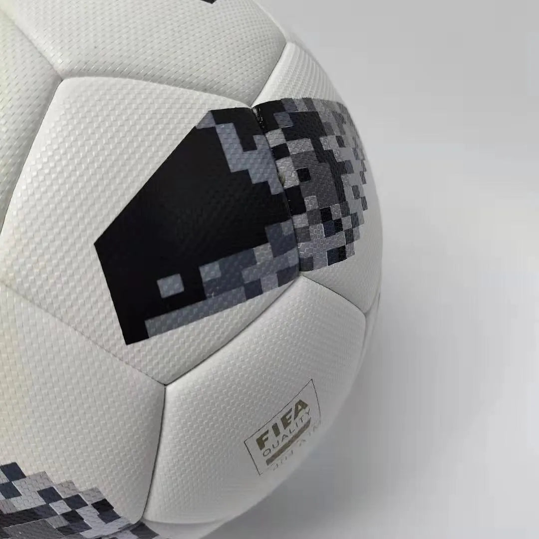Size 5 football with reinforced PVC cover in blue, gray, and red colour options