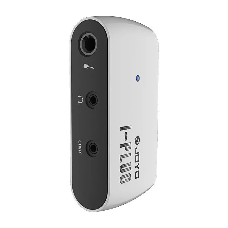 White metal distortion headphone amplifier pedal for electric guitar with Link C input connection.