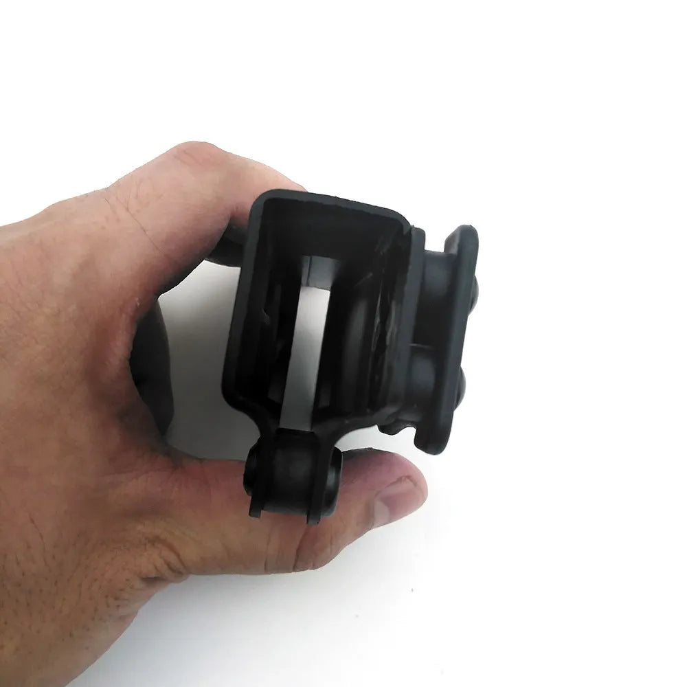 Black nylon pistol magazine pouch with open top for right-hand draw, 9.5 x 5.5 x 4 cm