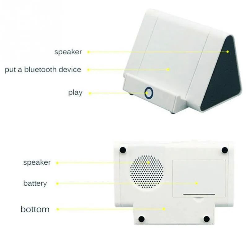 Wireless mini Bluetooth speaker in black or white with rechargeable battery