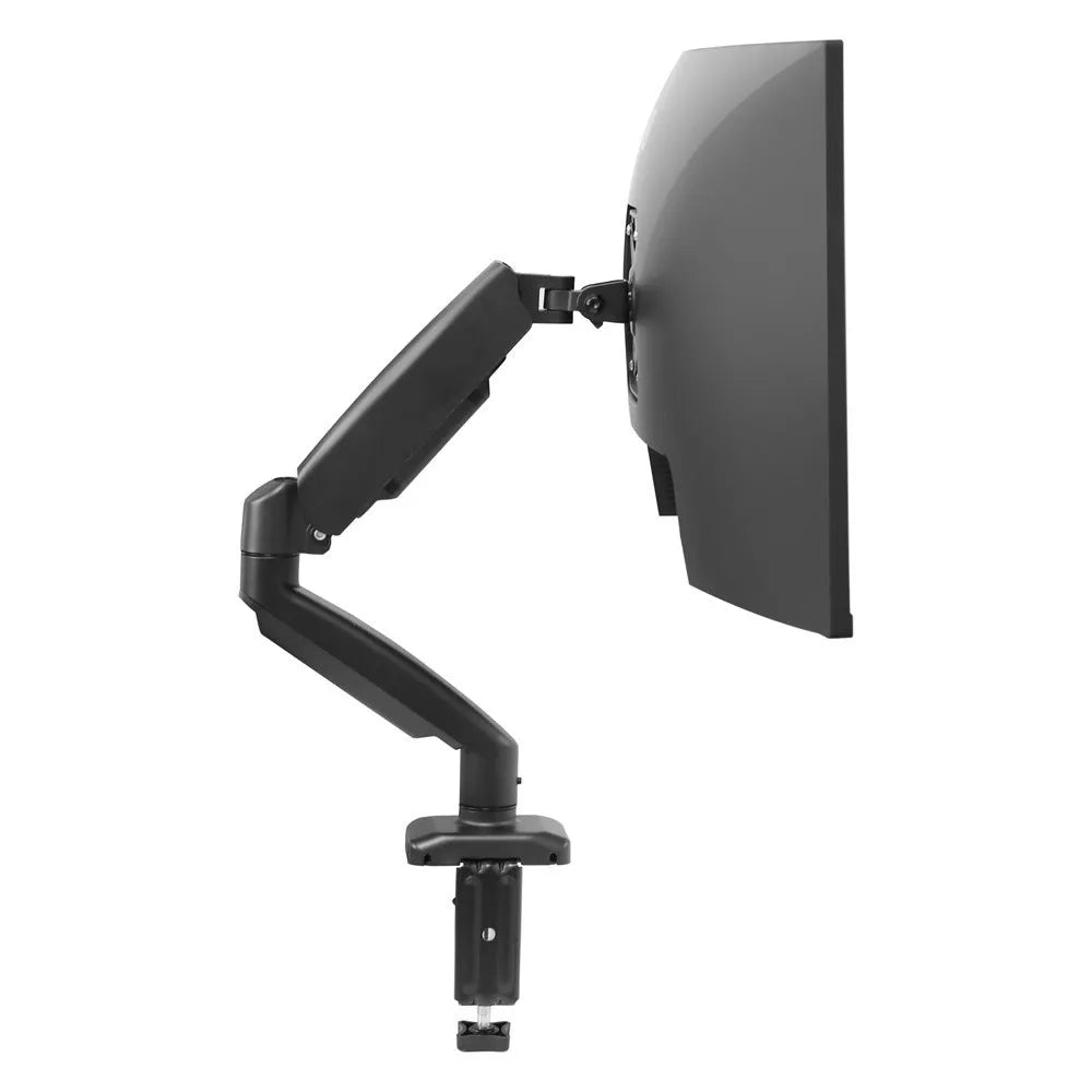 Black and white LCD screen rotating telescopic bracket on table with adjustable height