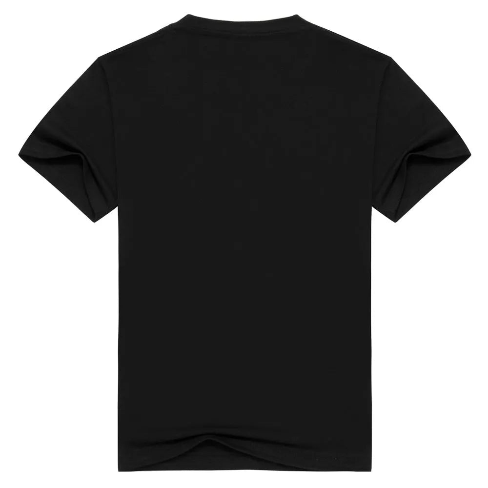 3D cotton short sleeve t-shirt in black with loose fit