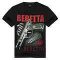 3D cotton short sleeve t-shirt in black with loose fit