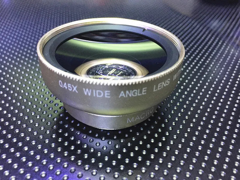 0.45X wide angle mobile phone lens attachment in metallic finish