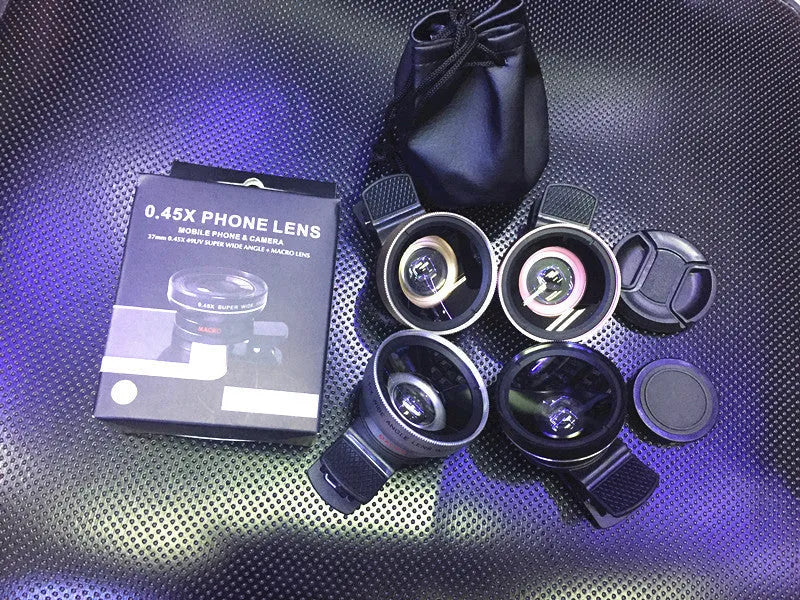 0.45X wide angle mobile phone lens attachment in metallic finish