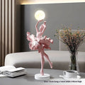 Art Girl style resin night lamp with USB charging cable in one of four colour options