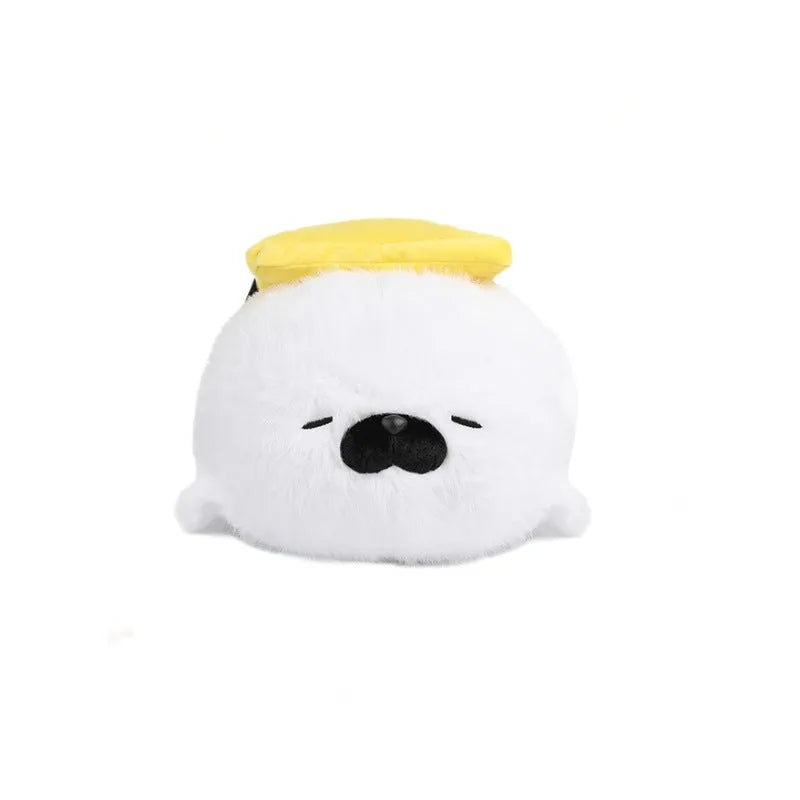 40cm plush toy soothing sleeping doll in brown with soft fabric and rounded shape