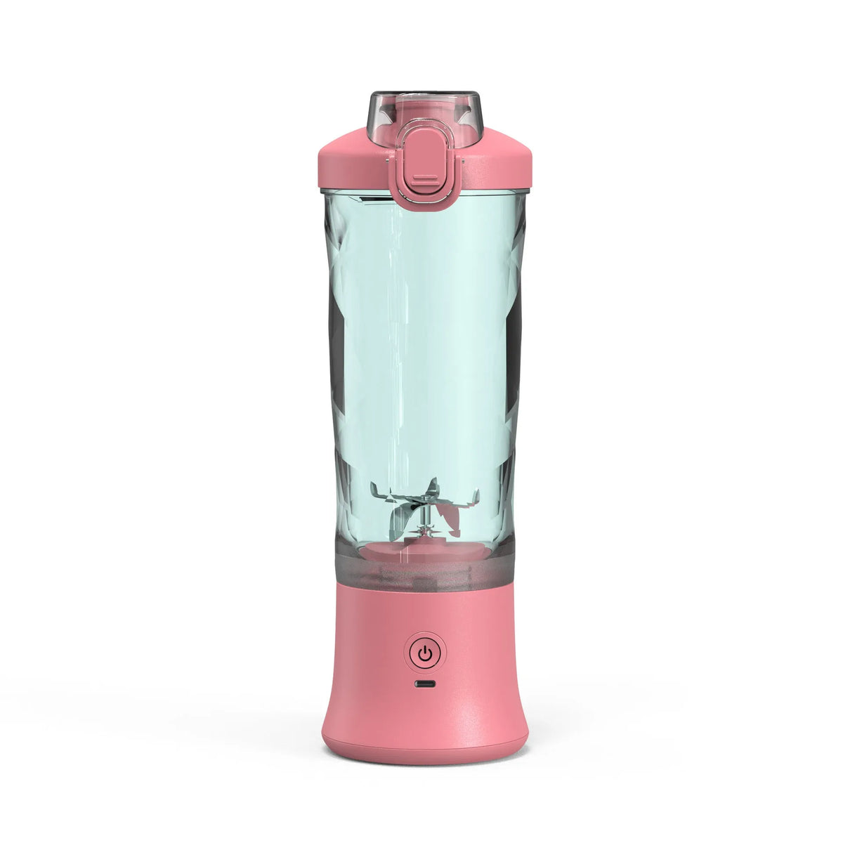 Portable blender juicer with 6-blade 304 stainless steel assembly and 600ml food-grade AS cup