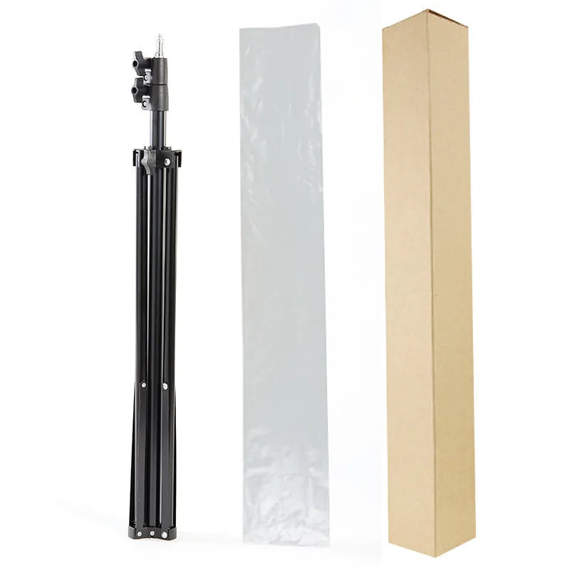 Telescopic fill light bracket in metal iron electrophoresis, 50cm to 2.6m lamp holder options for live streaming photography.