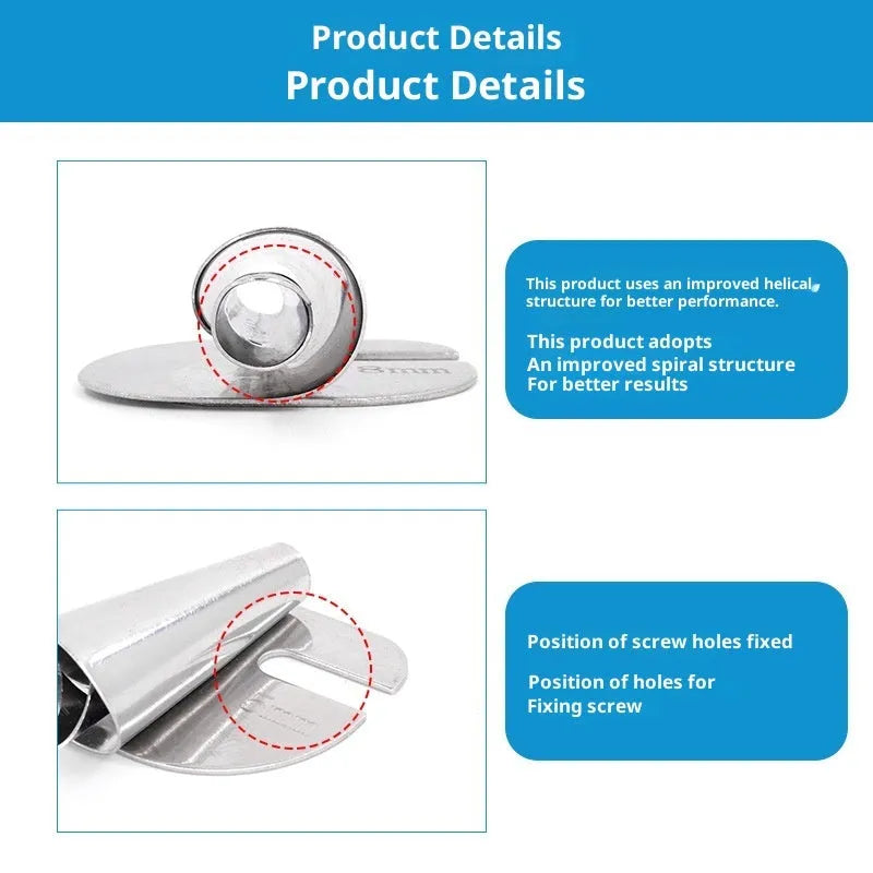 Manual spiral edge folder for towel tubes, metal construction, available in 3mm to 10mm sizes