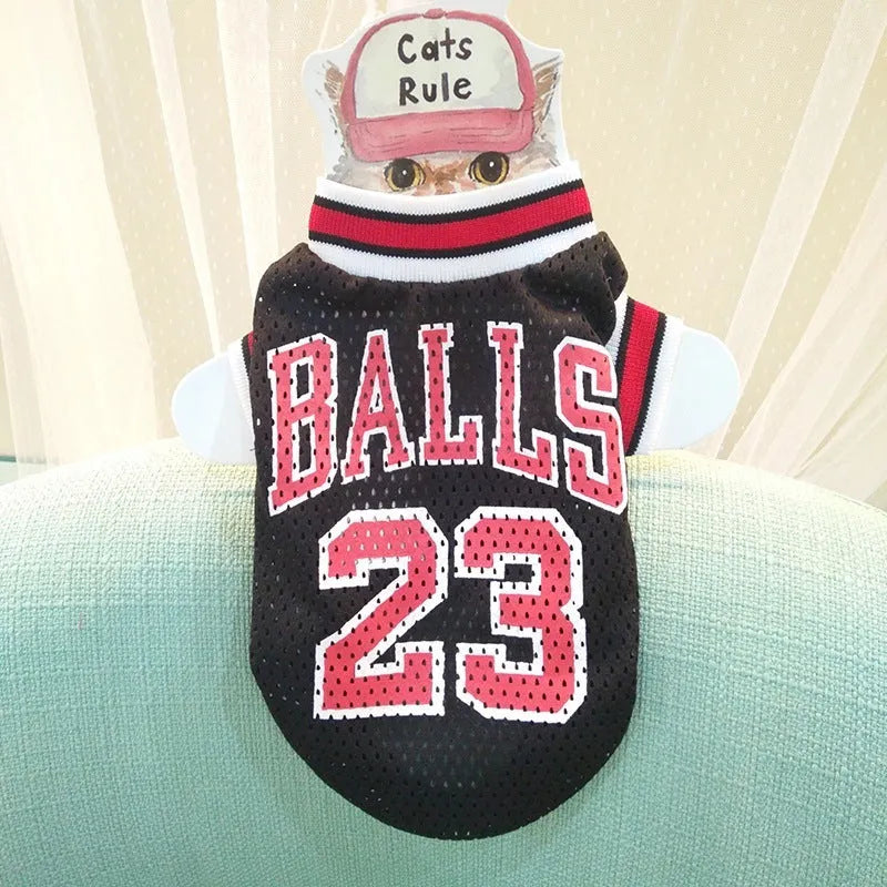 Polyester dog sweatshirt vest in black or red available in S M L XL XXL sizes