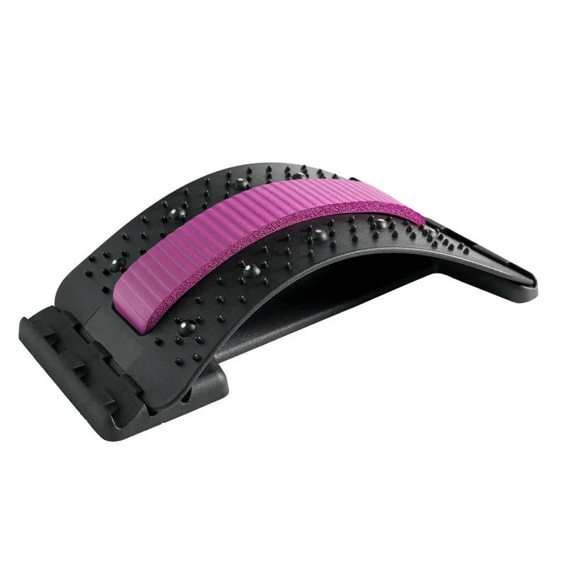 Adjustable back stretcher massager for waist back neck pain relief with multiple therapy modes