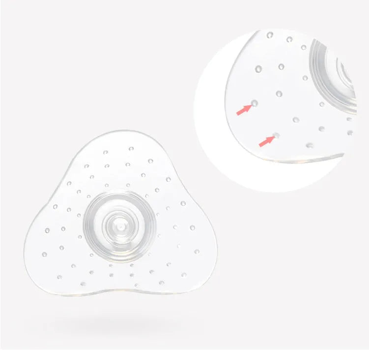 Nursing nipple protectors in petals and transparent colours for breastfeeding support
