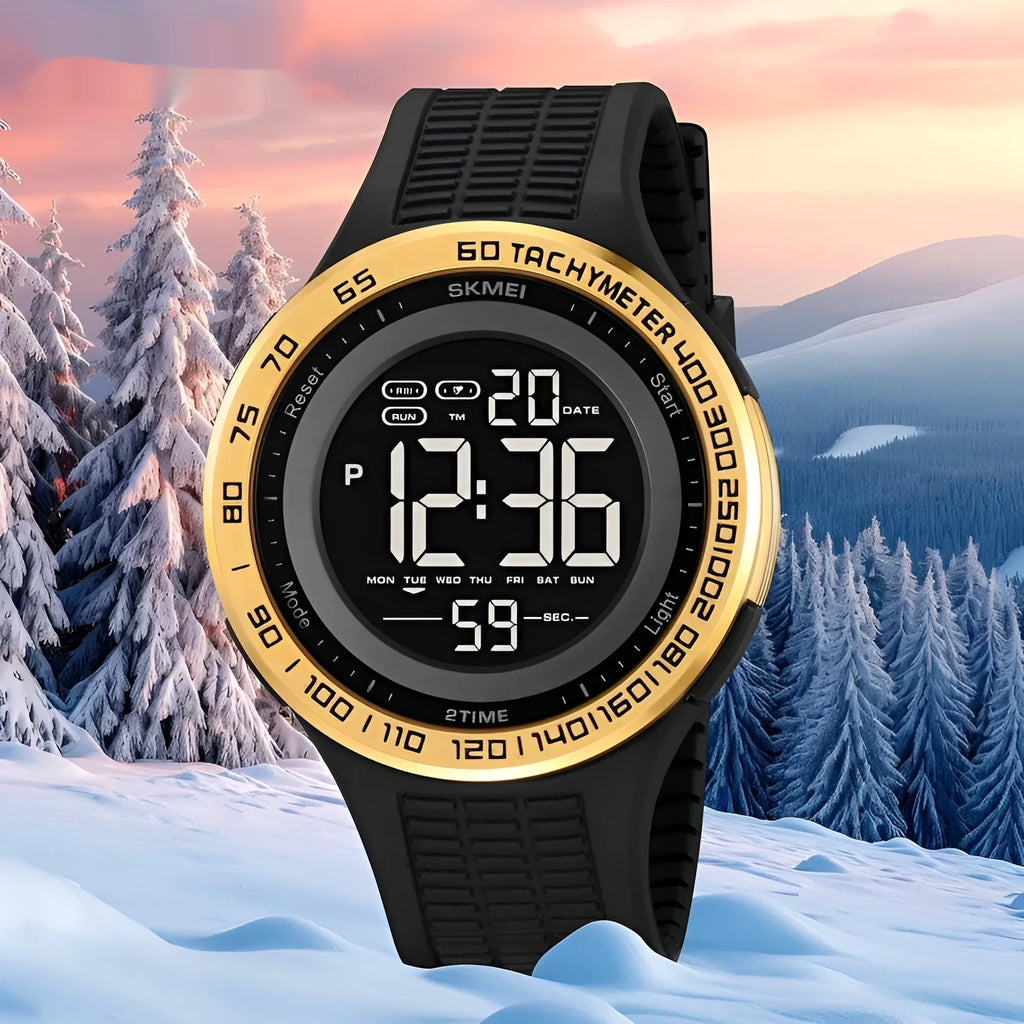Men's sports luminous waterproof digital LED electronic watch in multiple colours