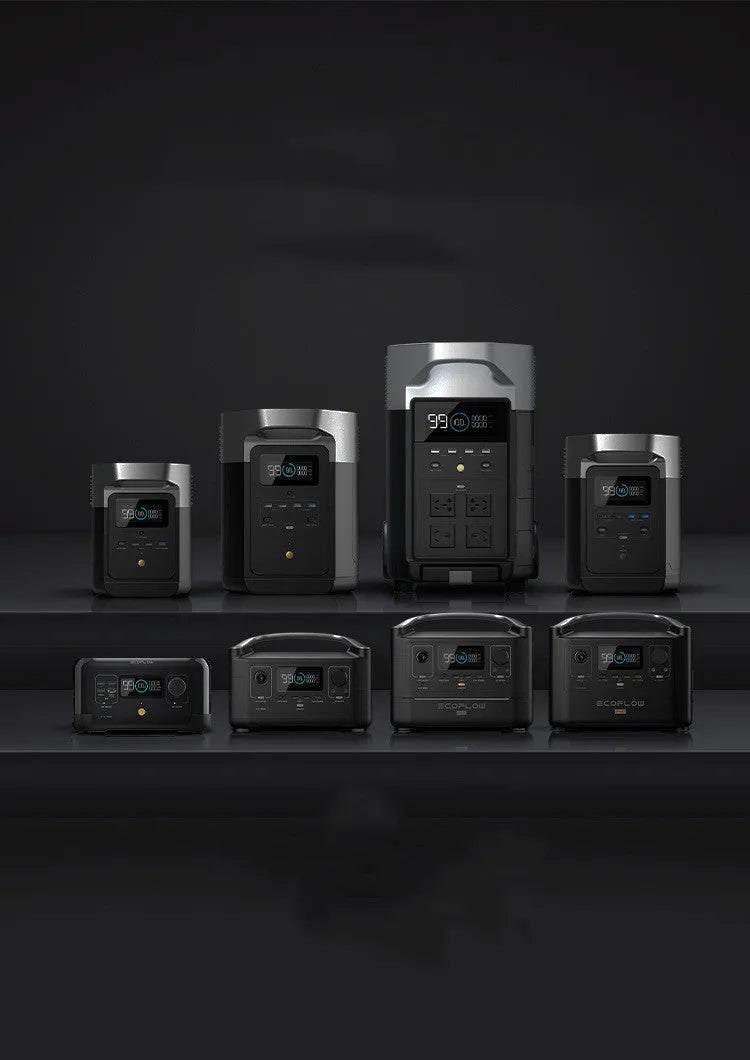 RIVER Pro 720Wh portable power station with display screen, multiple output ports, and carrying handle
