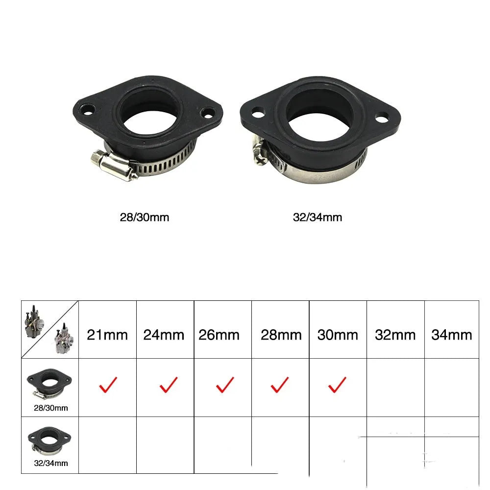 Carburetor intake manifold adapter 33mm 38mm for PWK PE KEIHIN ATV UTV