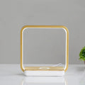 Modern table lamp with wireless charging pad for mobile phone in white finish