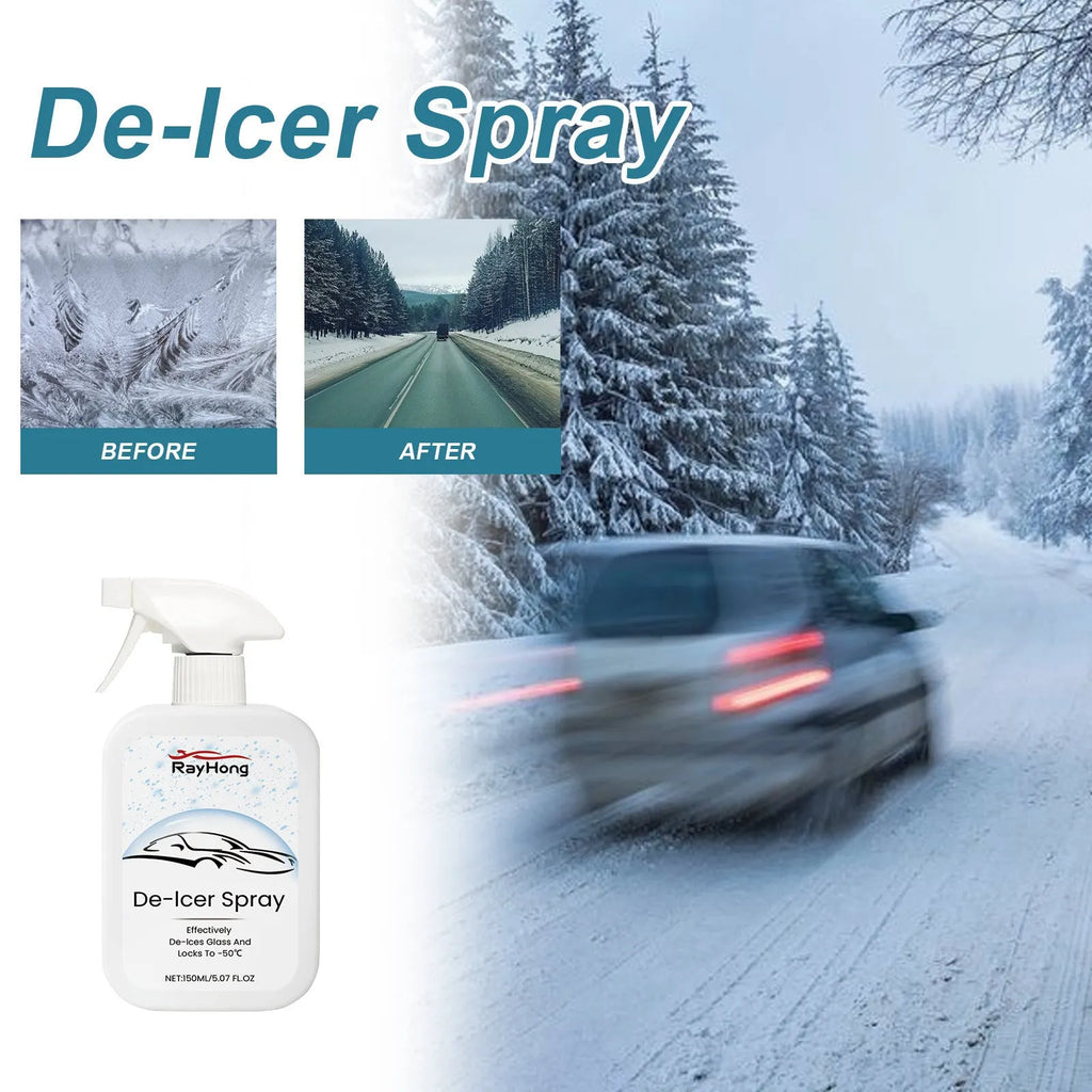 150ml car windscreen defrost spray bottle for winter ice melting and snow removal