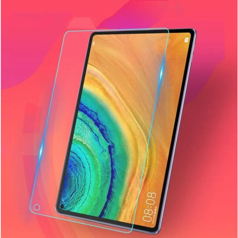 Clear tempered glass screen protector for Huawei MatePad Pro and MatePad tablets.