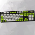 Two-tone PBT mechanical keyboard keycaps in various colour themes including DC superhero and Hulk designs