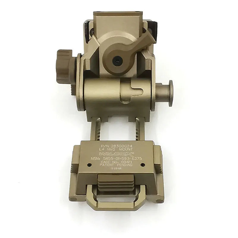 Tactical helmet dumper bracket mount in black colour for shooting and sports protective equipment