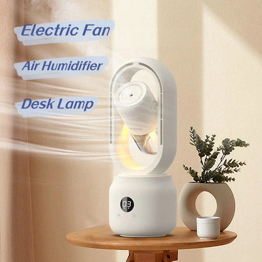 Innovative Bladeless Fan with Cooling Mist Humidifier - Powerful, Portable, and Refreshing Air Cooling Solution