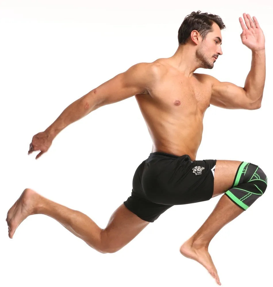 Non-slip knee pads for sports protection in multiple colours with sizing guide