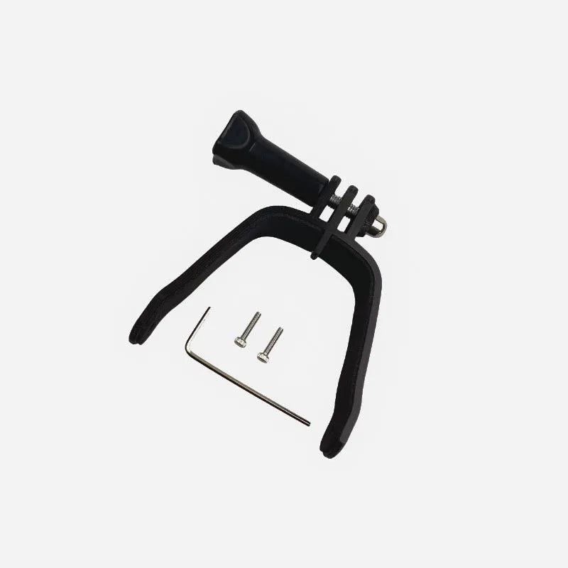 FPV top expansion bracket for action cameras showing 3D printed hard plastic construction with sponge contact area