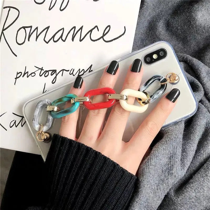 Colour Bracelet Samsung phone case, TPU and PC back cover, transparent, manual craft