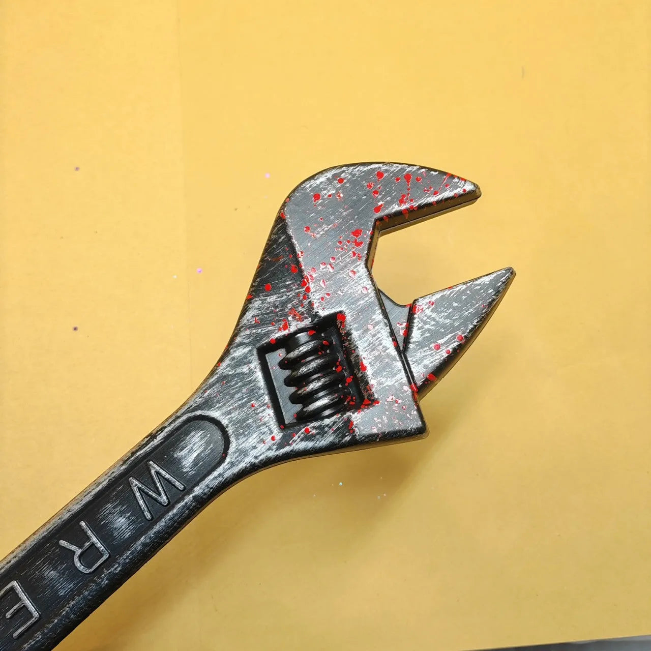 Plastic simulation wrench prop classical style 45x12x3cm injection moulded display item