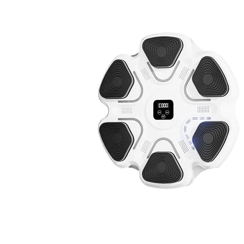 Smart electronic boxing wall target with LED score display and a pair of boxing gloves