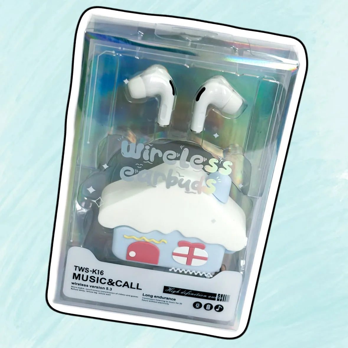Cartoon doll silicone earphone cover in Small House colour with PC ABS build for in-ear earphones