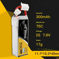 Tattu 450mAh 75C 14.8V soft bag lithium battery with XT30 connector for FPV drone