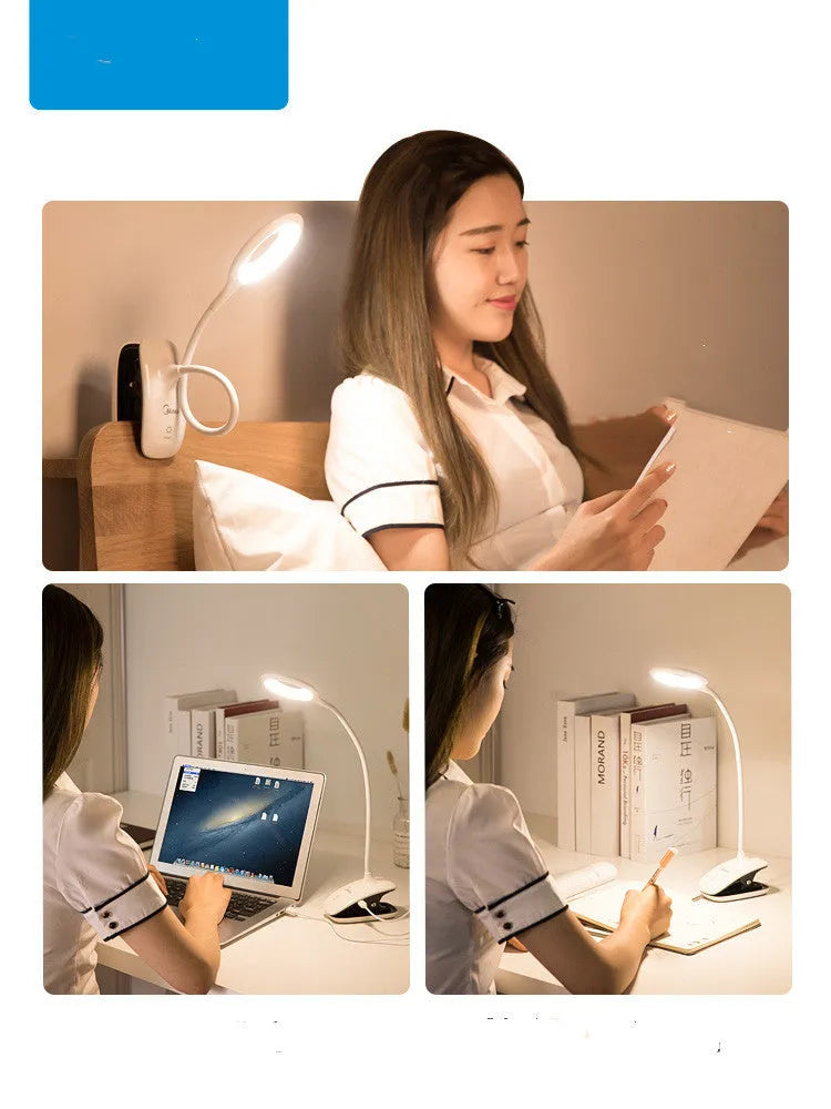 Rechargeable table lamp with touch switch in green, pink, or white USB colour