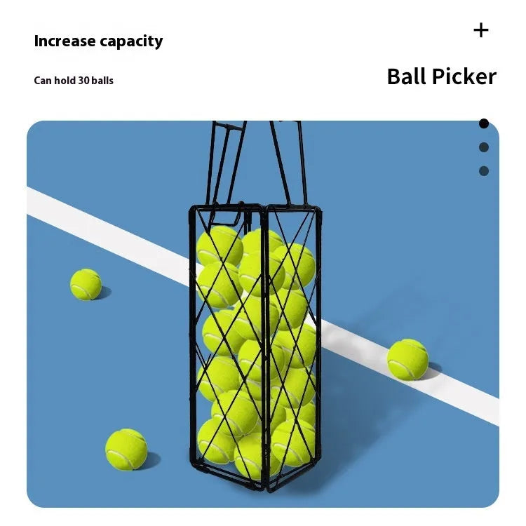 Black iron ball picker 40.5 by 8 cm for tennis and table tennis ball collection